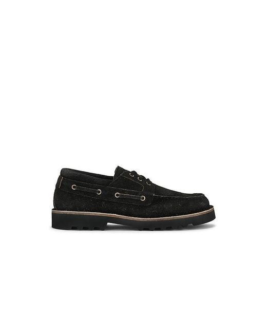 AllSaints Black Skiff Boat Shoe for men