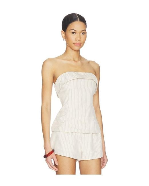 ALL THE WAYS White Braylon Strapless Top