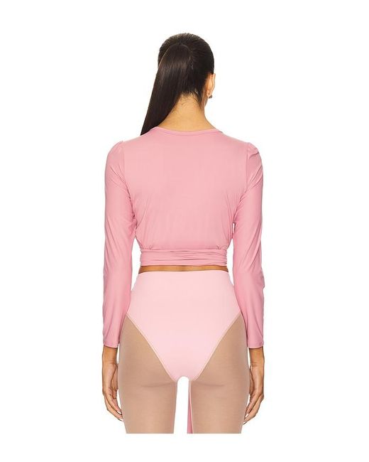 PORT DE BRAS Pink Sage Wrap Top