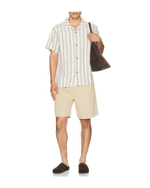 Rhythm White Turkish Stripe Shirt for men