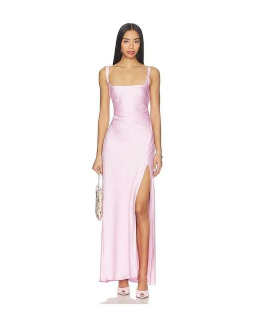 Runaway the Label White Esme High Split Maxi Dress