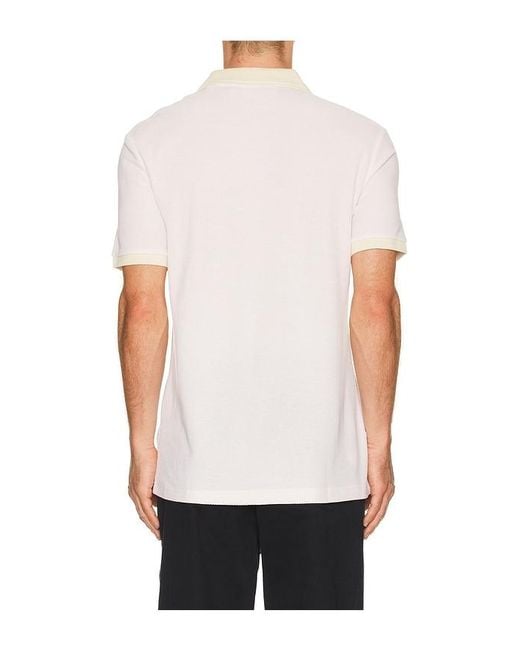 Original Penguin White Jacquard Honeycomb Polo for men
