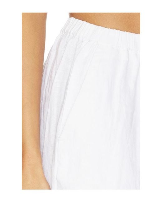 AEXAE White Linen Low Waist Day Pant