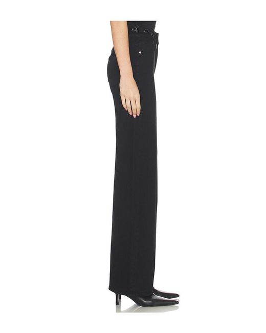 PAIGE Black Sasha Jeans With Waistband Buckles