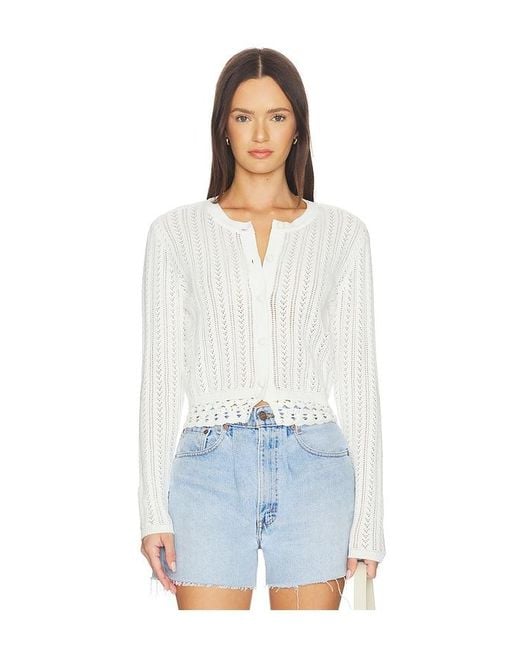 Cami NYC White Lilibeth Pointelle Cardigan