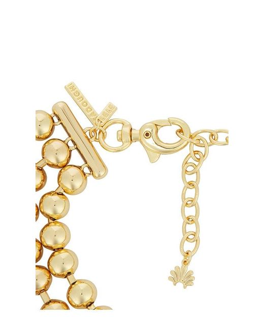 Lele Sadoughi White Diana Triple Row Necklace