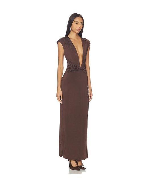superdown Brown Cataleya Maxi Dress