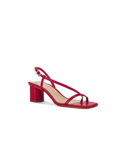 SCHUTZ SHOES Red Heloise Mid Block Heel