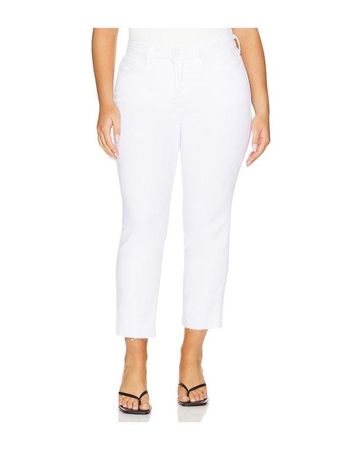 GOOD AMERICAN White Good Petite Straight Jeans