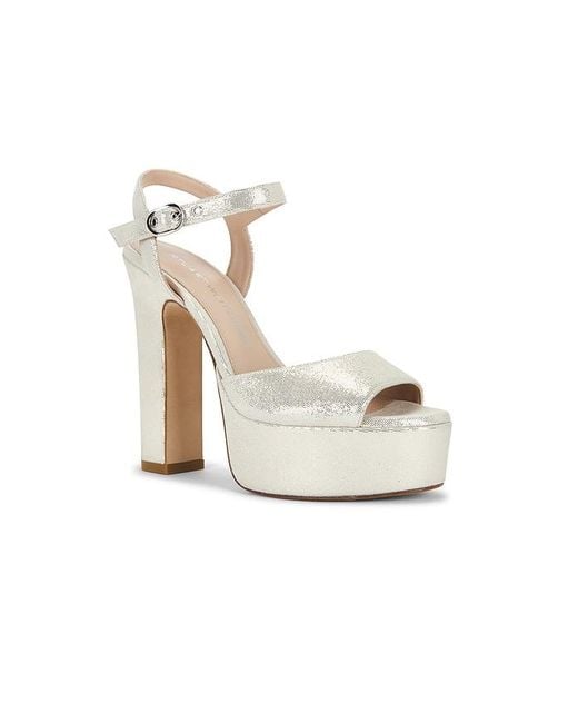 Stuart Weitzman White Sandale Reade Platform