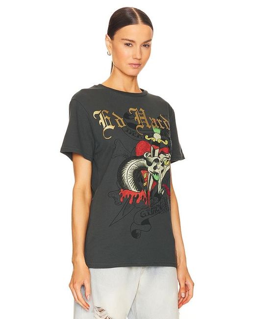 Ed Hardy Black Dagger Snake Tee