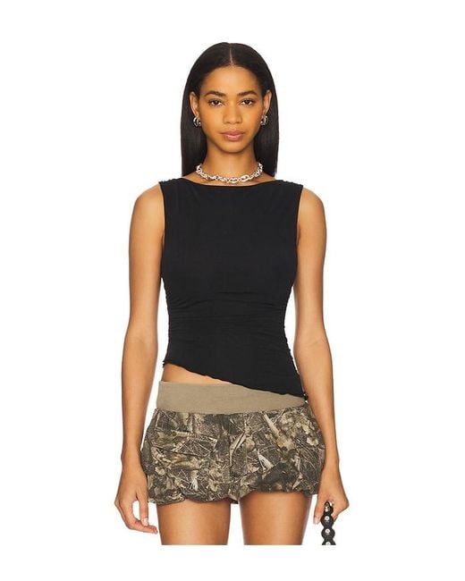 Free People Black Ash Knit Top
