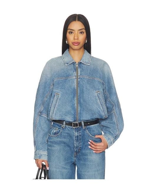Agolde Blue Dixon Cocoon Bomber Jacket