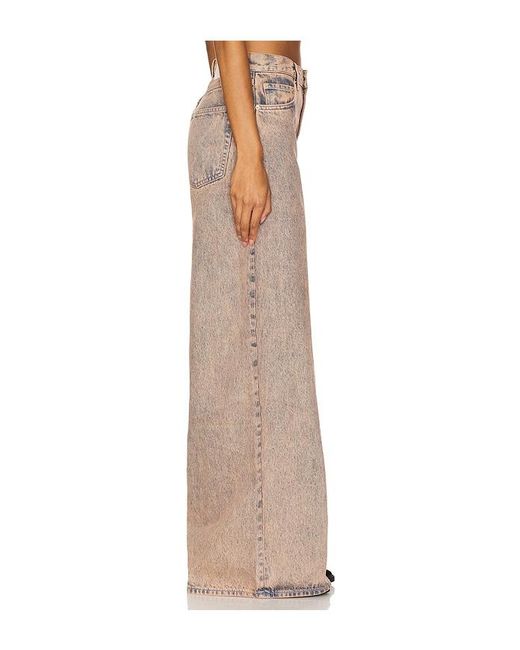 GRLFRND Natural Mid-Rise Baggy Wide Leg Jeans