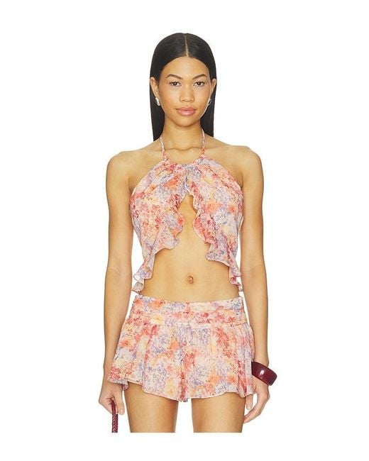 Lovers + Friends Pink Christine Top