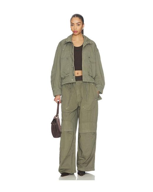 Alexander Wang Green Cargo Jacket With Articulated Pockets