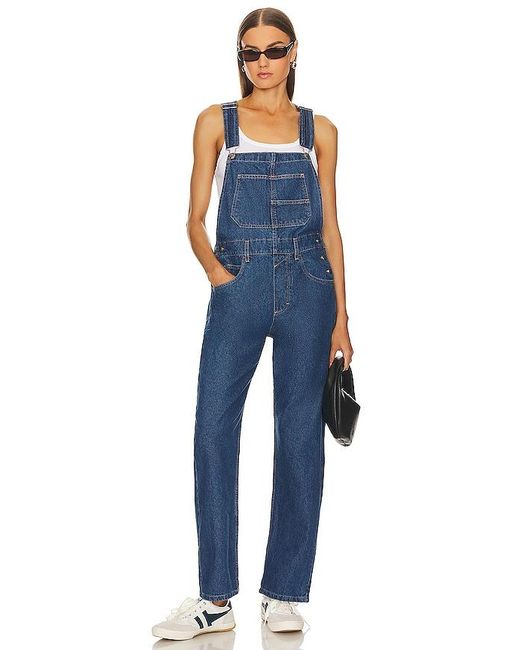 Free People Blue JEANS-OVERALL ZIGGY