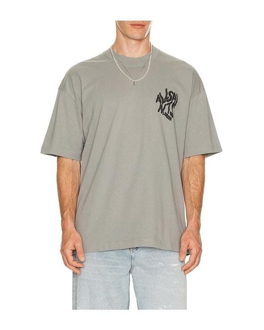 AllSaints Gray Orlando Crew Neck Tee for men