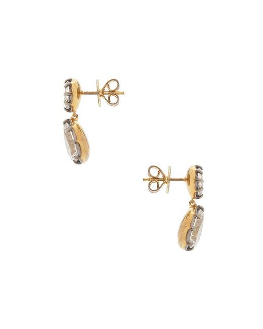 Shashi Metallic Pear Georgian Cut Earring