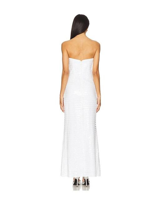 Simon Miller White Sculpty Strapless Sequin Dress