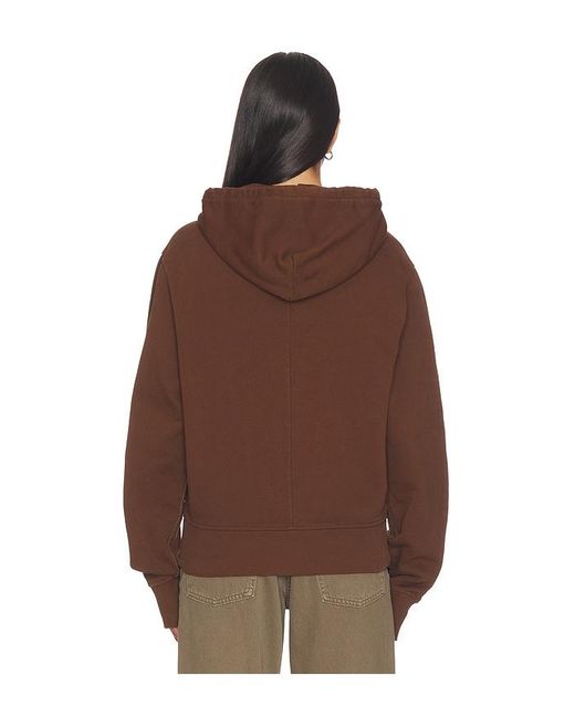 Entire studios Brown Slim Zip Up Hoodie