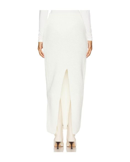 SELMACILEK White Slit Midi Skirt