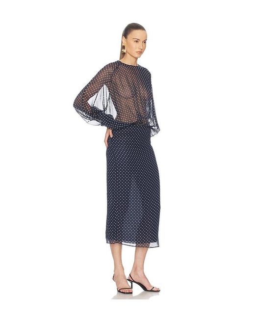 Helsa Blue The Sabrina Midi Dress