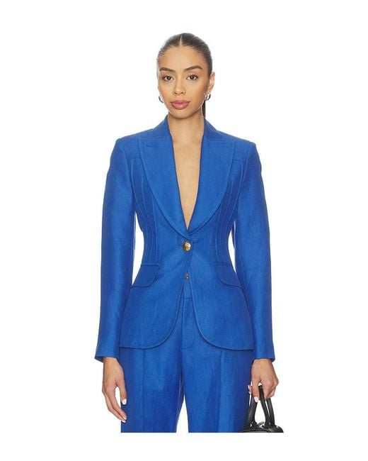 Smythe Blue Pintuck Blazer