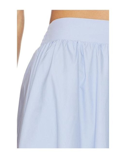 Susana Monaco Blue Poplin Midi Skirt