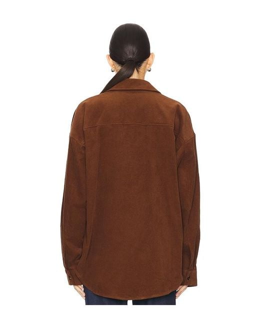 WAO Brown Oversized Corduroy Shirt
