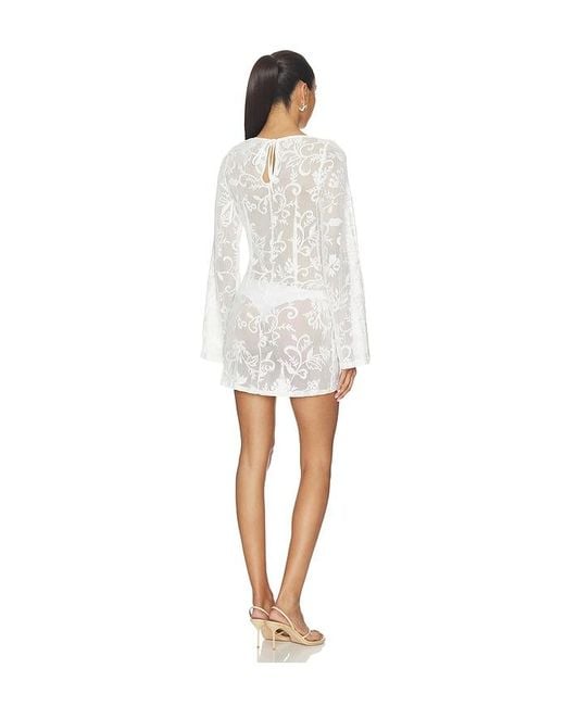 SNDY'S White Lailani Lace Mini Dress