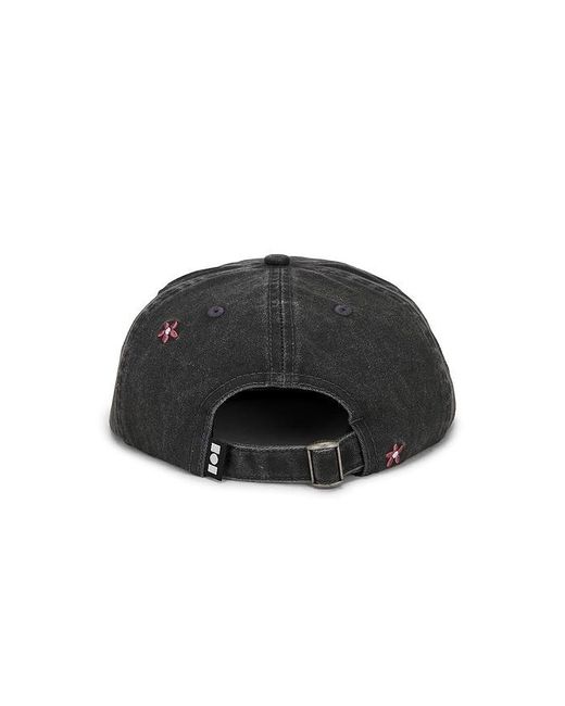 NAHMIAS Black Flower Groms Dad Cap for men