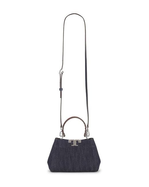 Tory Burch Blue Eleanor Denim Mini Satchel Bag