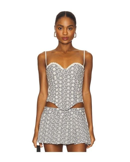 GUIZIO Multicolor Genevieve Gingham Bustier
