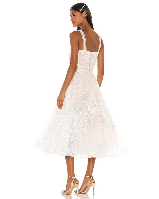 Bronx and Banco White Mademoiselle Bridal Midi Dress