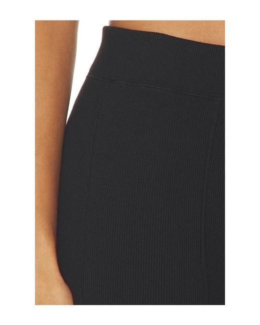 Bobi Black Seamed Cropped Flare