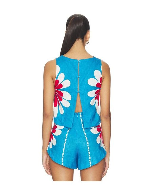 Cala De La Cruz Blue Avelino Top