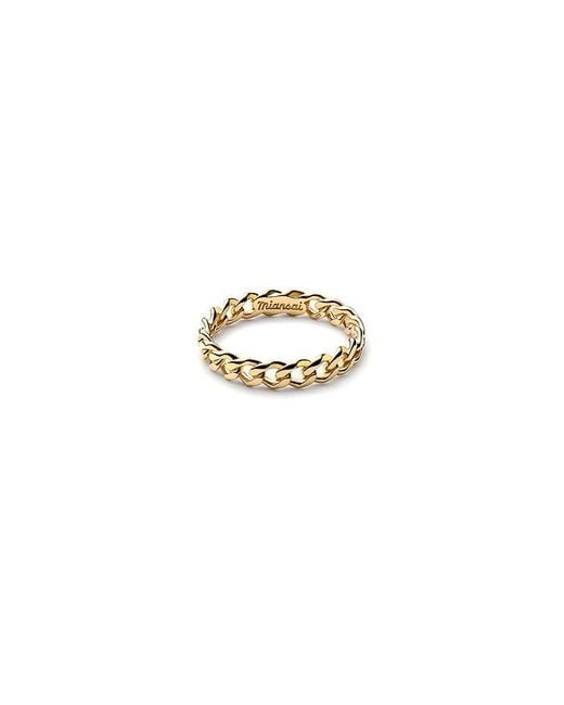 Miansai White Cuban Link Ring for men