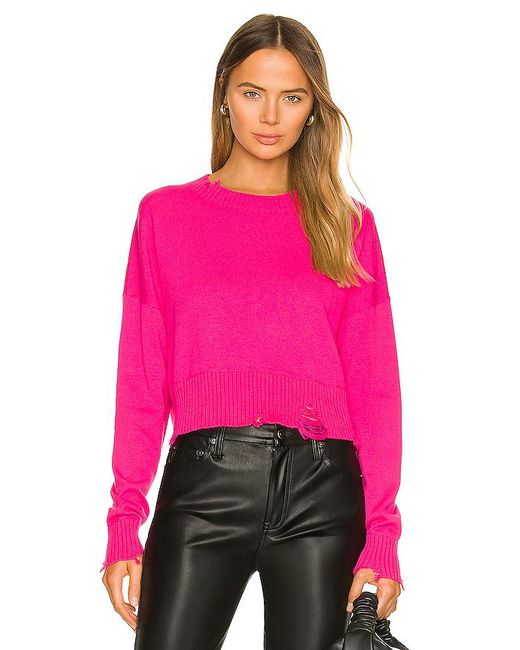 Central Park West Stevie Crewneck Sweater Pink
