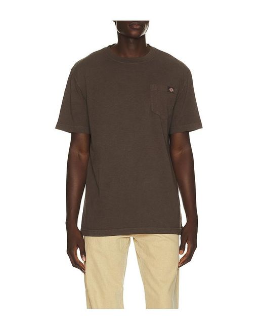 Dickies Brown Heavy Weight Pocket Tee for men