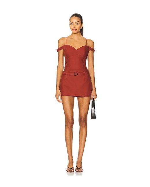 Line & Dot Red Olina Top