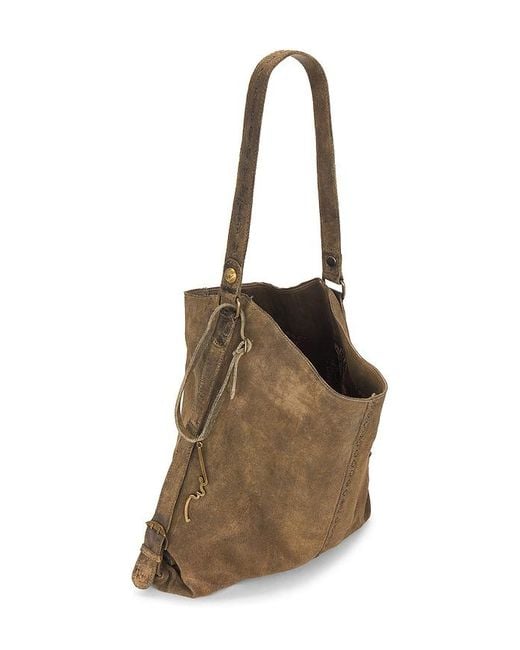 Free People Brown Wtf Dallas Distressed Shoulder Bag