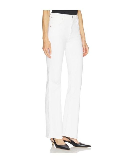 Citizens of Humanity White Lilah High Rise Boot Jeans