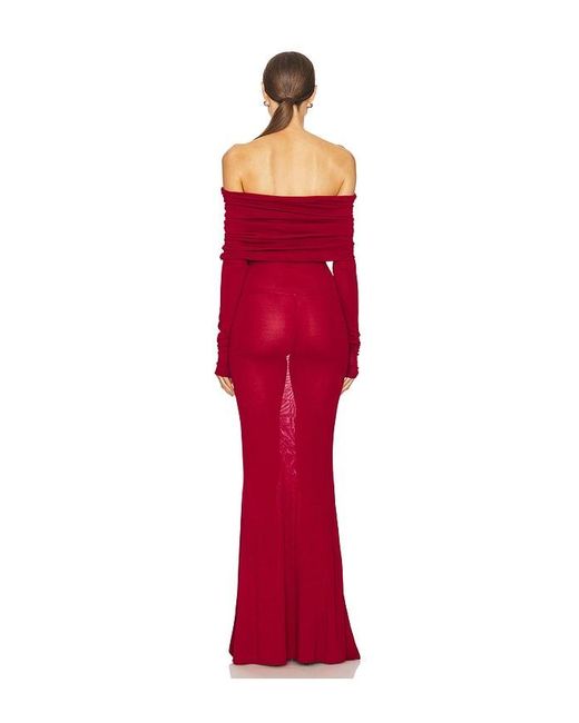 LPA Red Marren Maxi Knit Dress