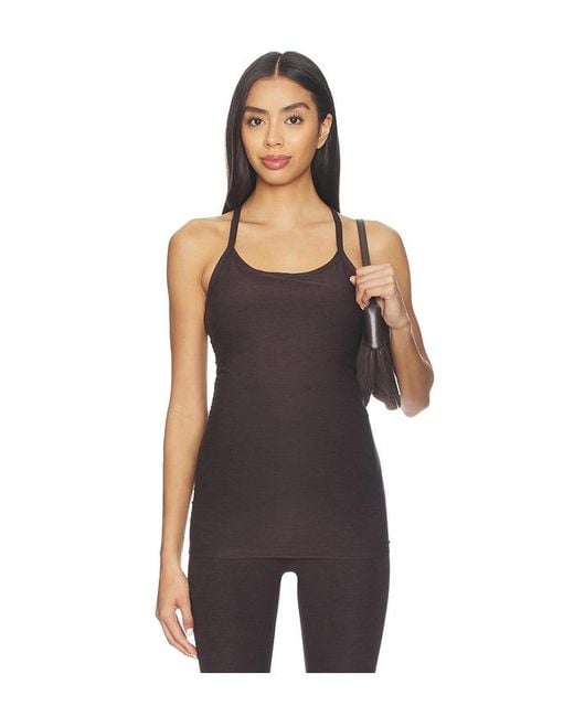 Beyond Yoga Black Spacedye Keep Your Cool Maternity Slip Top
