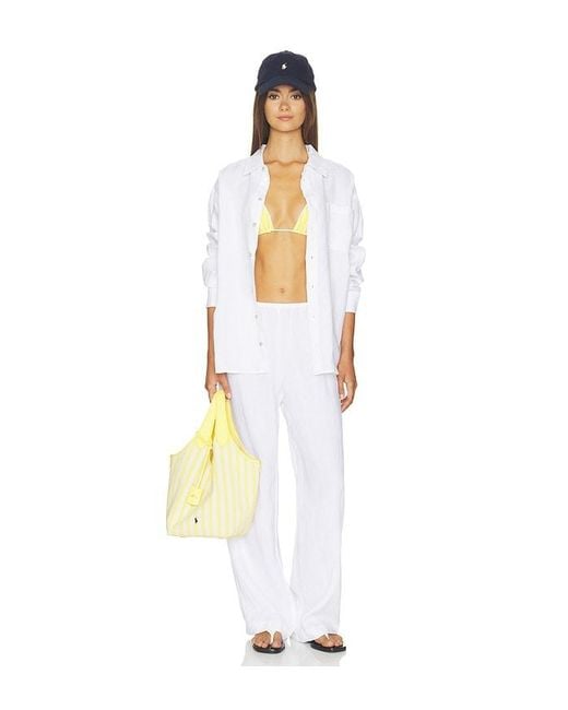 DONNI. White The Linen Relaxed Shirt