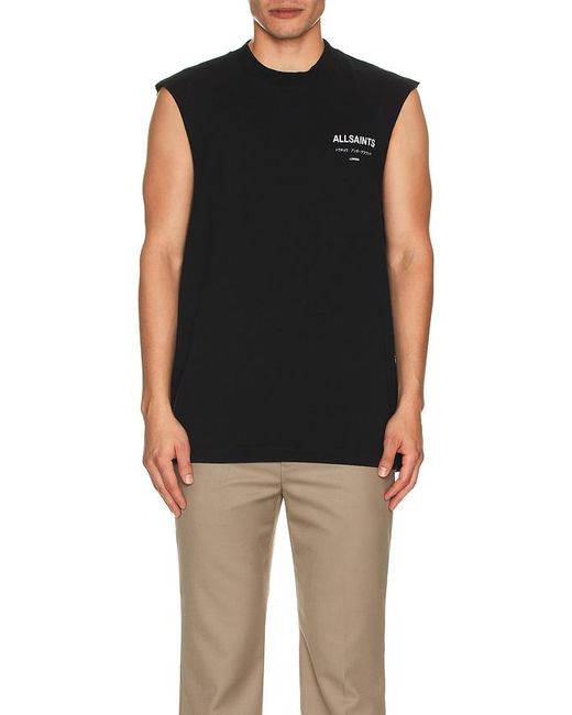 AllSaints Black Underground Sl Crew for men