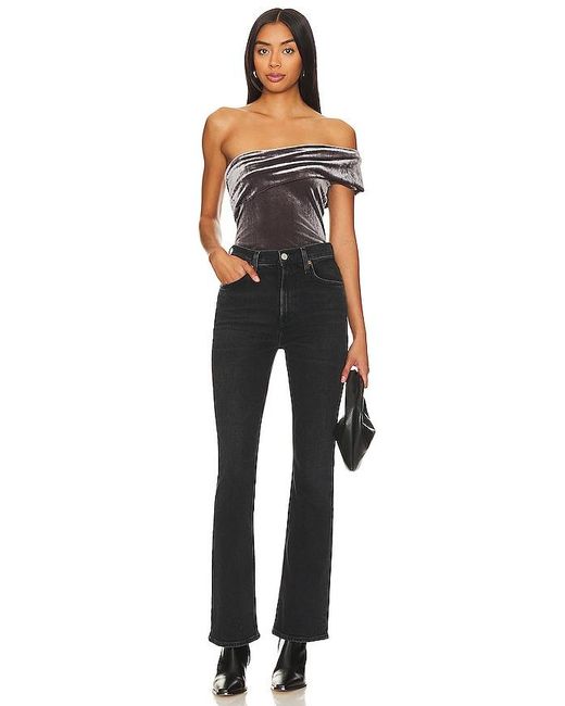 Agolde Black Nico High Rise Slim Boot Jeans