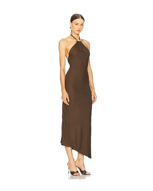 The Attico White Halter Neck Gown