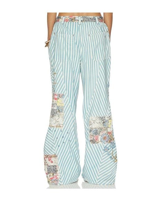 Free People Blue X We The Free Runyon Patched Pant